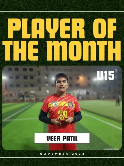 Veer Patil, the U15 Player of the Month for November 2024.