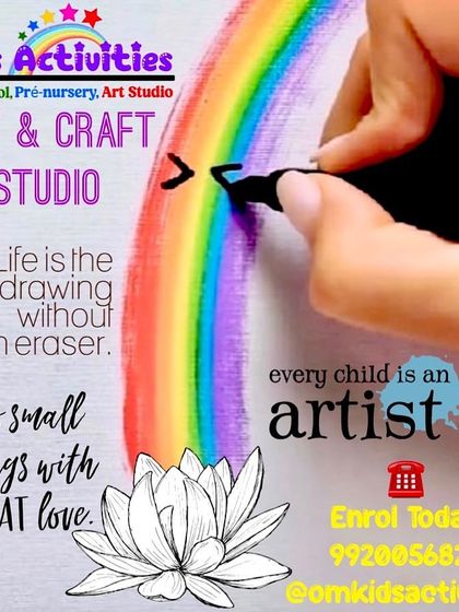 "Life is the art of drawing without an eraser." Our art and craft studio is a place where we encourage children to embrace the process, love their creations, and understand that every mark they make is part of their unique journey.