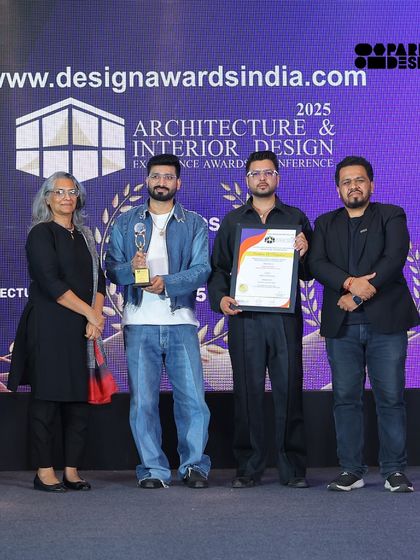 A proud moment for our team, accepting the award for "Trendsetter and Futuristic Handmade Terrazzo Product Brand." A big thanks to our clients and collaborators who trust our vision.