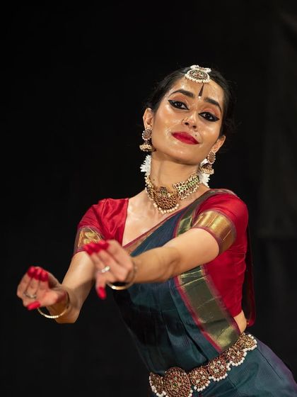 A shot from my recent recital at the prestigious Krishna Gana Sabha in Chennai. The expression here is one of offering and devotion.