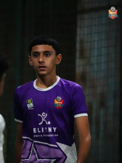 The look of determination. This young player is fully engaged in his training, ready to learn and grow.