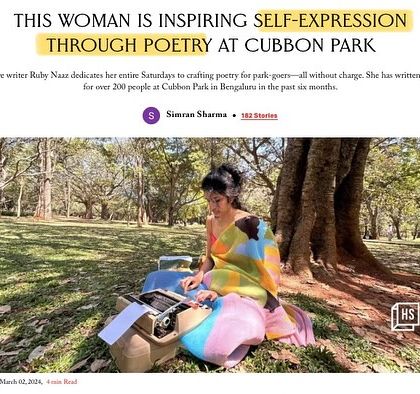 A full view of the HerStory article. I am so thankful for the platform to share my intention of enabling self-expression for all through the written word.