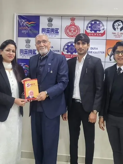 Receiving a token of appreciation after a successful training program with the DLF Industries Association. It's always rewarding to collaborate with organizations committed to employee welfare.