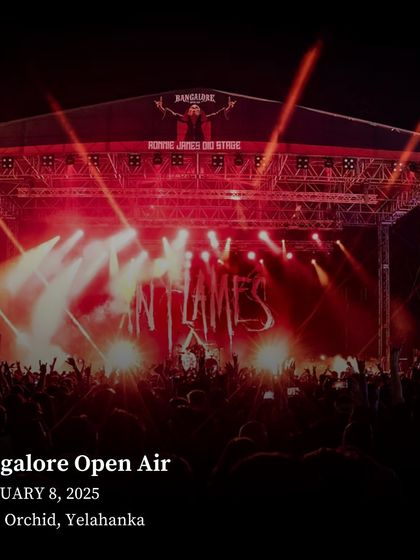 The official poster for Bangalore Open Air 2025, one of the largest event infrastructures we helped build.