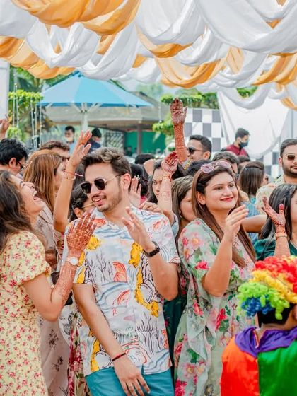 Vibrant Haldi & Mehendi Celebrations photo 90