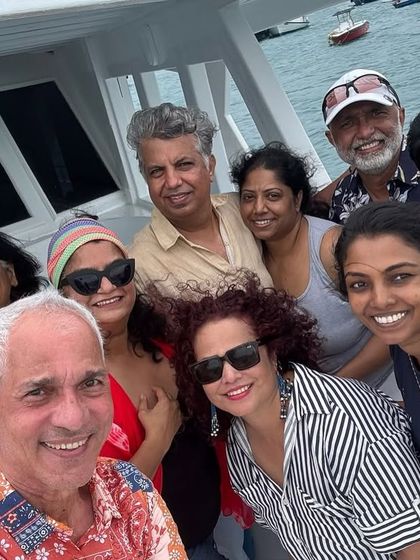 A selfie with the Catholic Club crew in the Maldives. Even with some challenging weather, we had an absolute blast.