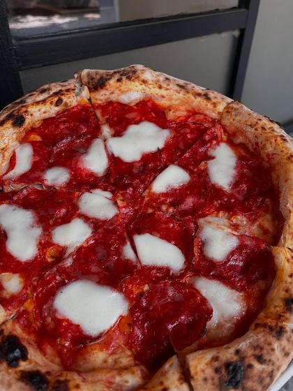 Another shot of our pepperoni pizza, because you can never have too much of a good thing.