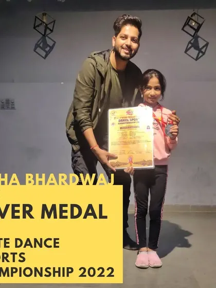 I am so proud of my student, Ipsha, for winning the Silver Medal at the State Dance Sports Championship. We worked hard to prepare for the competition, and seeing her achieve this is the best feeling.