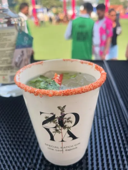 Our Spicy Red G&T, served in a custom-branded Zoya Gin cup. We can incorporate your branding into every aspect of the bar service.