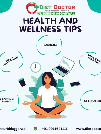 These are some of my top health and wellness tips. I guide clients to track their fitness, take a multivitamin if needed, get outside, and drink water regularly.