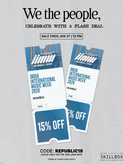 A Republic Day flash sale announcement for the India International Music Week.