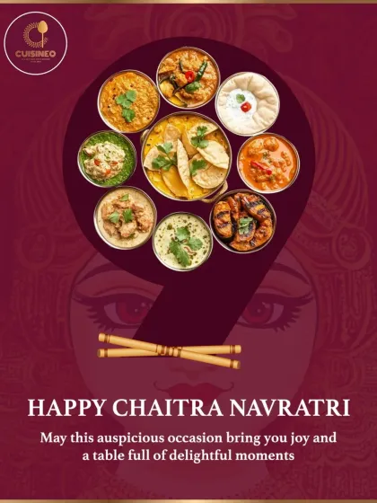 Nine days of fasting, nine days of divine flavors. This image showcases our special Navratri thali, made with love, purity, and fast-friendly ingredients.