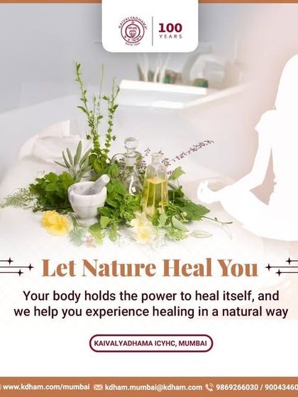 We believe in the body's innate power to heal itself. Our center in Mumbai combines Yoga, Ayurveda, and Naturopathy to provide the right support and environment for you to experience this natural healing process.
