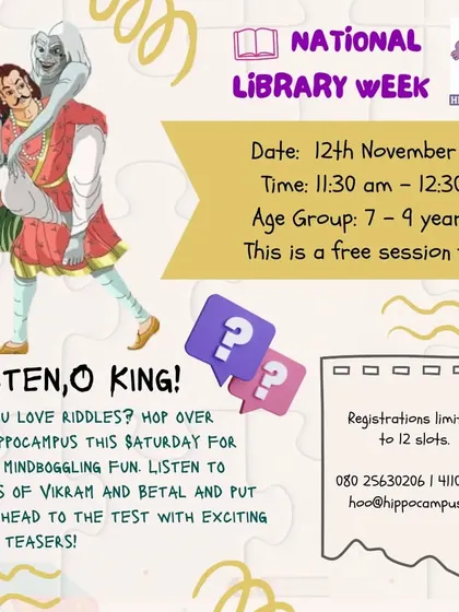 Listen, O King! Do you love riddles? This Saturday session was full of mind-boggling fun with tales of Vikram and Betal, putting everyone's head to the test with exciting brain teasers.