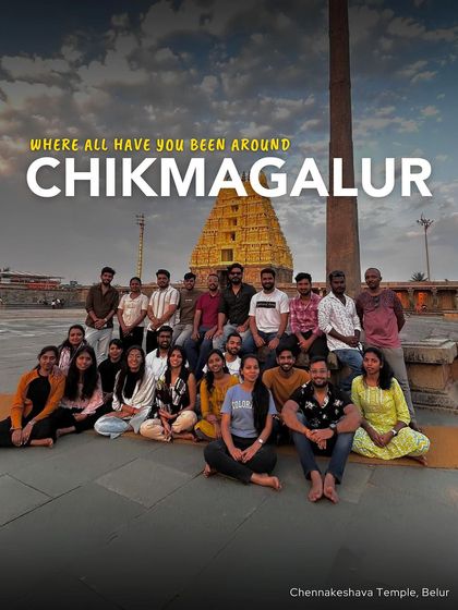 Our crew at the Chennakesava Temple in Belur, near Chikmagalur. Our itineraries are a mix of nature, adventure, and a dash of local history and culture.