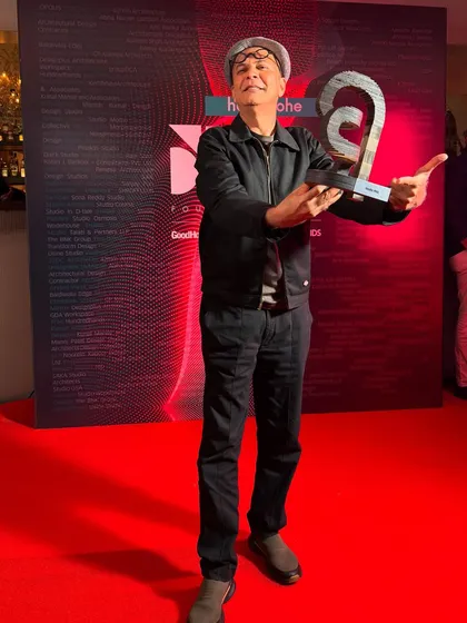 Puran Kumar with another design award. These milestones motivate us to continue exploring and innovating in our practice.
