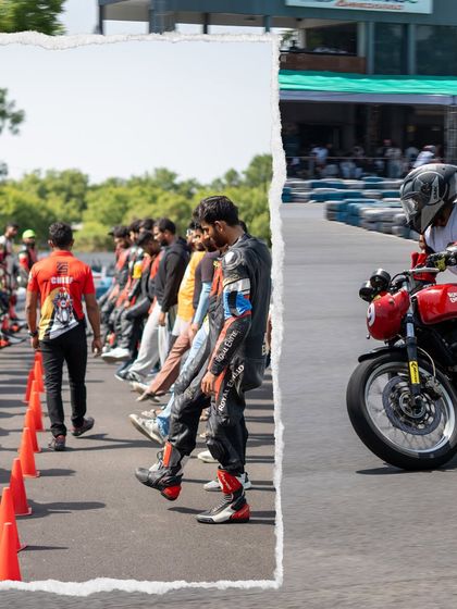 A collage showing the track walk and on-track action at the Ahmedabad Zonal Selection.