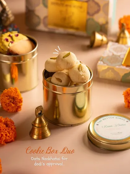 Our Oats Nankhatai has that classic, nostalgic flavor that is sure to get dadi's approval! Made with oats flour and monk fruit, it's a healthy twist on a classic.