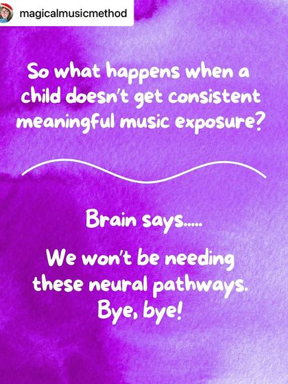 This graphic simply explains what happens when a child doesn't get consistent musical exposure. The brain prunes away the neural pathways it doesn't use.