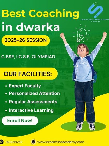 We are the best coaching center in Dwarka for the 2025-26 session, offering classes for C.BSE, I.C.S.E, and Olympiad with expert faculty and personalized attention.