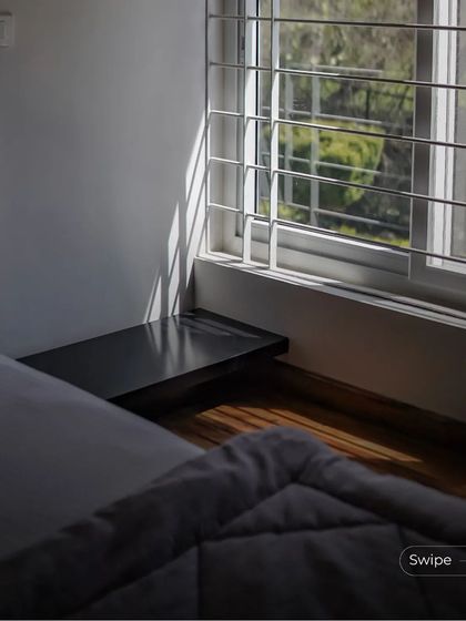 A close-up of a bedroom window, showing how even the most private spaces are connected to the beautiful natural surroundings.