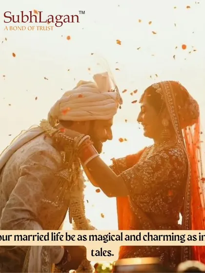 A bride lovingly adjusts her groom's attire during their wedding ceremony. These small gestures of care are the foundation of the strong partnerships we help build.