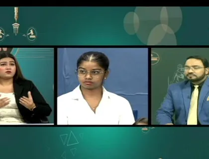 Engaging with a young participant during a special show on women's rights on DD Urdu. Empowering the next generation with knowledge is essential.