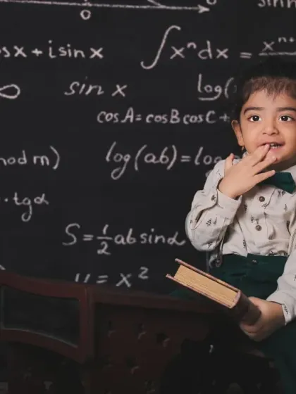 A thoughtful expression from a young scholar. This theme is great for capturing a different side of your child's personality.