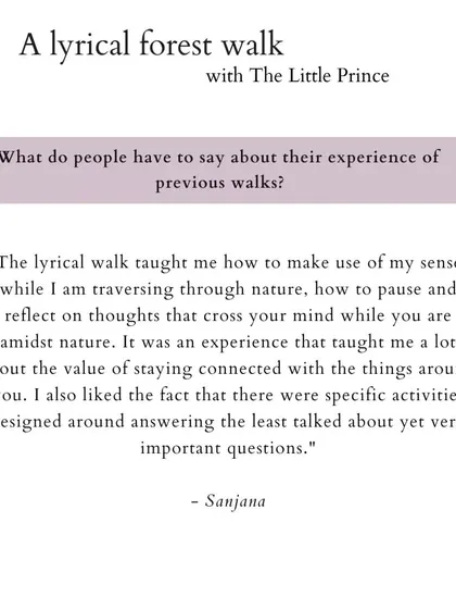 These are more reflections from people who have joined my walks. Their words speak to the soul-nourishing, meditative, and connecting power of blending poetry with nature. I am so grateful for their willingness to share their experiences.