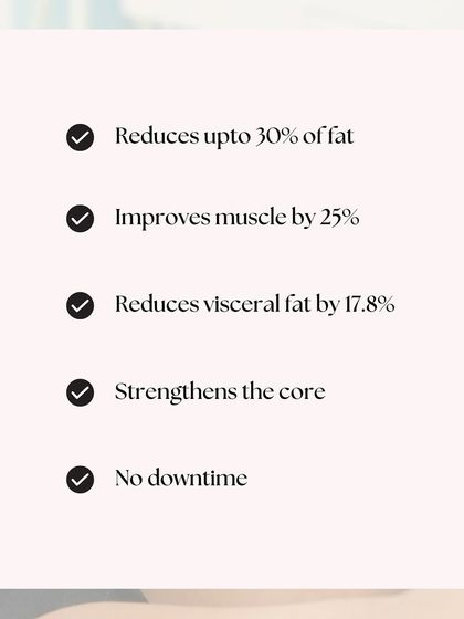 The numbers speak for themselves. Emsculpt NEO is clinically proven to reduce fat by up to 30%, increase muscle by 25%, and even reduce visceral fat. It's a powerful tool for strengthening your core with absolutely no downtime.