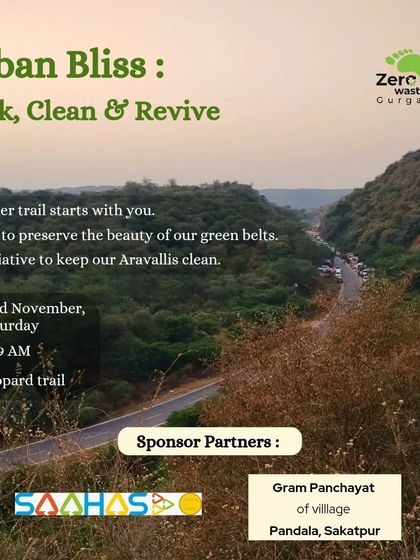 Another poster for our "Trek, Clean & Revive" event, showing the beautiful landscape we are working to preserve.