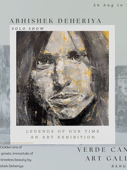 Another look at the "Legends of Our Time" exhibition, showcasing how we promote our events to attract art enthusiasts from across Bangalore.