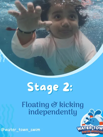 Our program is built on a foundation of water safety. Here you can see how we teach life-saving techniques, including back floats to conserve energy, rollover breathing, and safely navigating to the pool wall. These skills give both children and parents peace of mind.