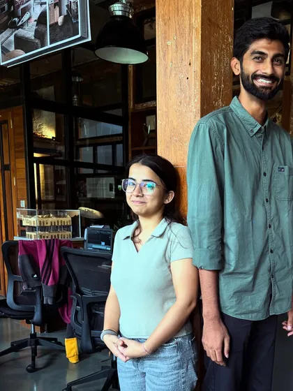 Two of our team members at The Loft. The people are the heart of our studio.