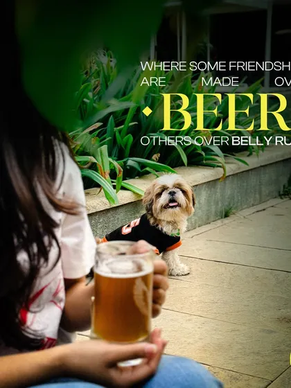 Some friendships are made over beer, others over belly rubs. Here, you can have both. Enjoy a cold brew while your best friend makes new friends.