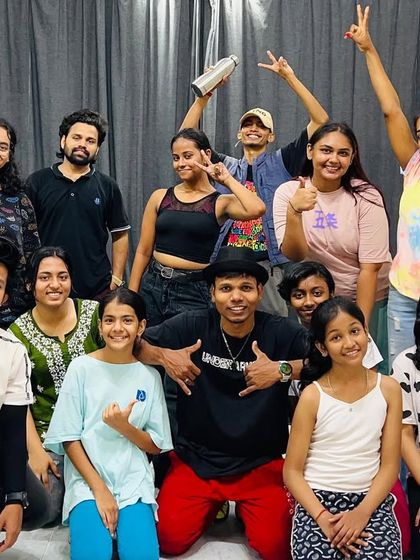 A happy group photo after our "Aa Re Pritam Pyare" workshop. The smiles say it all.