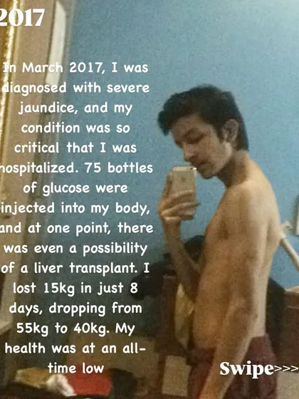 This was me in 2017 at my lowest point, dropping to 40kg after a severe illness. I know what it feels like to be weak and have to fight your way back. This experience is why I became a trainer, I get the struggle because I’ve lived it.