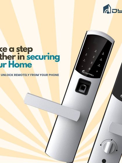 Take your home security a step further with our silver-finish smart lock. It not only looks modern but also allows you to lock and unlock your door remotely using your phone.
