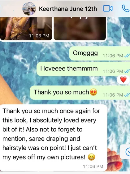 Nothing means more to me than a happy bride. These heartfelt words are why I pour so much love and care into my work, ensuring every bride feels her absolute best.
