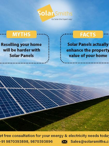 Fact: Solar panels actually enhance the property value of your home. It's a myth that they make reselling harder; in reality, they are a highly attractive feature for modern buyers.
