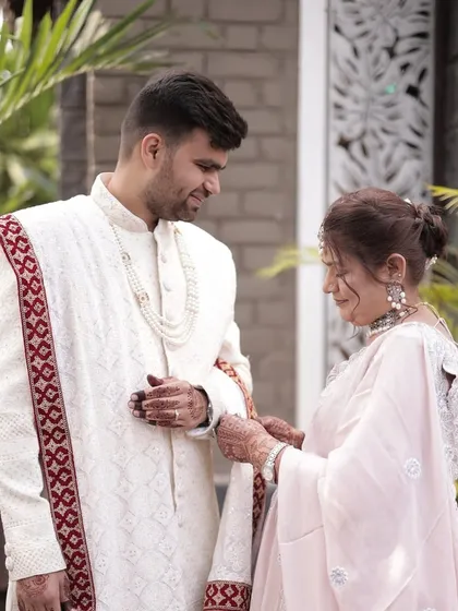 A mother's love shines brightest on her son's big day. A beautiful, emotional moment between the groom and his mom before the wedding.