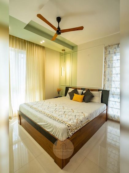 A duplicate of image 98, showing the serene guest bedroom.