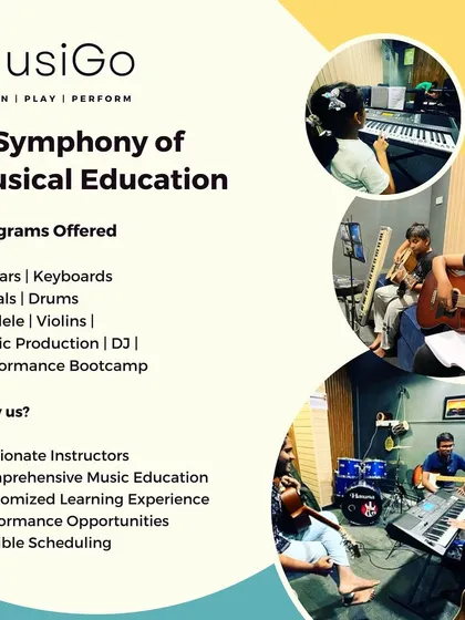 We offer a complete musical education with programs for guitar, keyboards, vocals, drums, DJing, and music production. Our passionate instructors provide a customized learning experience for every student.