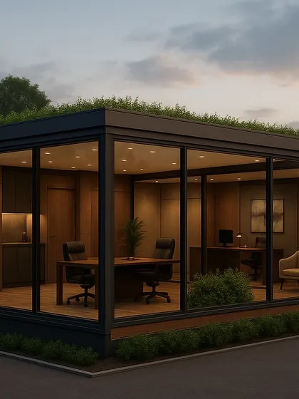 I design and deliver smart, prefabricated office spaces like this one, which can be ready in just 45 days. It’s a perfect, hassle-free solution for startups, site offices, or anyone needing a modern workspace quickly.