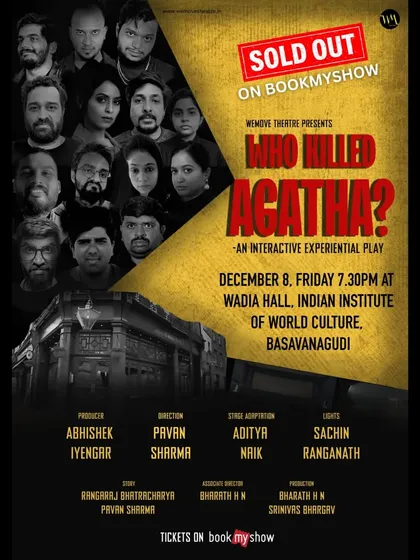 Sold out! A proud moment as we announce that all tickets on BookMyShow are gone. A testament to the audience's love for this interactive mystery.