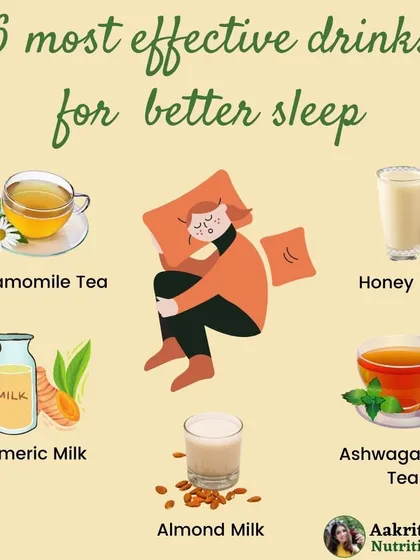 A good night's sleep is essential for your health journey. If you have trouble winding down, try one of these effective drinks. From traditional turmeric milk, or 'haldi doodh', to calming chamomile tea, these can help you relax and get better rest.