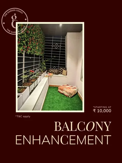 A beautiful balcony enhancement doesn't have to be complicated. Starting from just ₹10,000, you can have your own personal green space to enjoy every day.