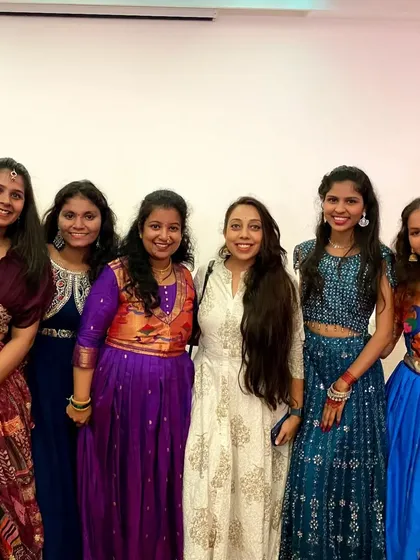 Me with the amazing bride squad after their performance. It's always a joy to see their hard work pay off.