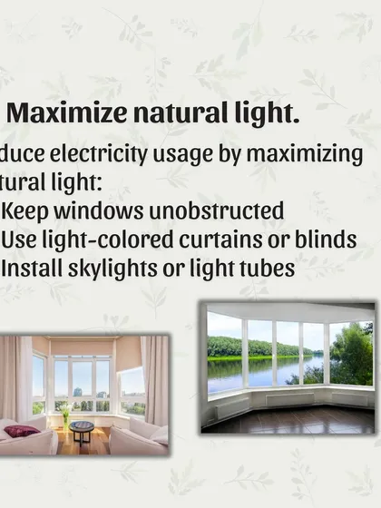 Tip 5: Maximize natural light. I design spaces to make the most of daylight by using light-colored curtains, keeping windows unobstructed, and even installing skylights where possible.