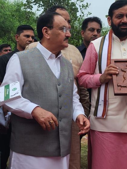 We were honored to host Hon’ble Chief Minister Shri Nayab Singh Saini and BJP National President Shri Jagat Prakash Nadda at the Badshahpur Forest Corridor, showcasing a model of urban ecological revival.